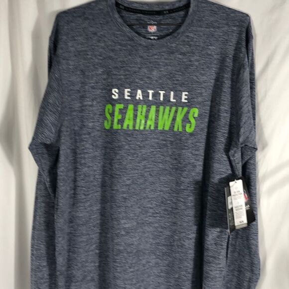 NFL MSX by Michael Strahan Heathered Gray Seahawks Performance Long Sleeve Tee - Picture 1 of 8